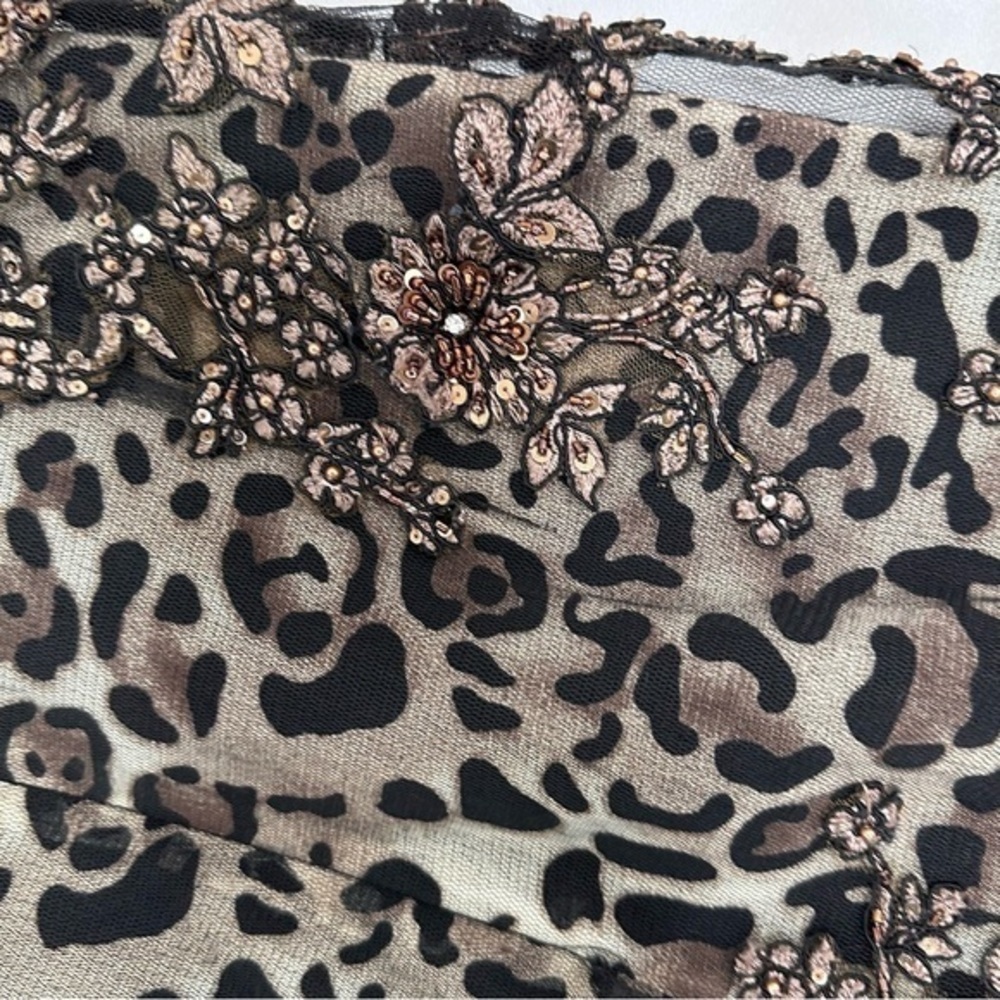 Jovani Leopard Strapless Dress - Picture 4 of 10